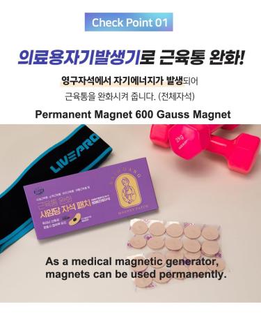 SAIMDANG Coin Magnetic Pain Patch - 600 Gauss Magnet Therapy 60 Pcs - Made in Korea | International Shipping Available - Buy Online on GoSupps.com