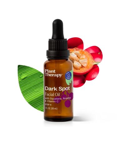 Plant Therapy Dark Spot Facial Oil 30 mL (1 oz) Visibly Reduces the Look of Dark Spots and Scars Promotes a More Even Brighter-Looking Tone Includes Vitamin C Turmeric and Squalane