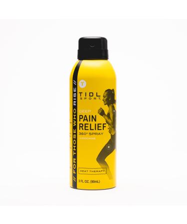 TIDL Heat Therapy Spray with Lidocaine and Menthol - Maximum Strength Warming Muscle and Joint Pain Relief - Deep Full Body Recovery (3oz.)