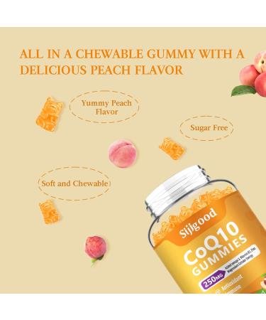 2 Pack CoQ10 Gummies, Plus Omega-3, Vitamin B3 and Zinc, Magnesium, 5X High Absorption Coenzyme Q10 Supplements, q10 for Boost Cellular Energy, Potent Antioxidant & Brain, Peach Flavor, 120 Cts Peach 60 Count (Pack of 2) - Buy Online on GoSupps.com