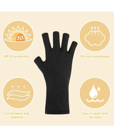 Ouligay UV Gloves for Gel Nails Anti UV Gloves UPF50+ UV Protection Gloves for Manicures Nail Fingerless UV Gloves for Manicures Skin Care - Buy Online on GoSupps.com