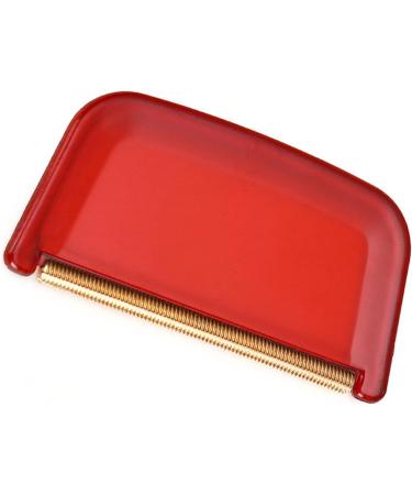 Lint Remover Comb - Manual Fabric Shaver with Copper Blade for Knitted Garments - Lightweight & Compact (Red) | International Shipping Available - Buy Online on GoSupps.com
