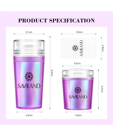 Saviland French Nail Stamper - 14PCS Silicone French Tip Stamp Kit - Purple Nail Stamper Set for French Manicure - Nail Tech Supplies Gift for Women - Buy Online on GoSupps.com
