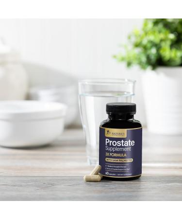 Prostate Health Supplements for Men 1000mg - 3X Strength with Saw Palmetto Blend Stinging Nettle Root & Pumpkin Seed Support Complex - Supports Bathroom Trips Prostate & Urinary Health - 60 Capsules 60 Count (Pack of 1) - Buy Online on GoSupps.com