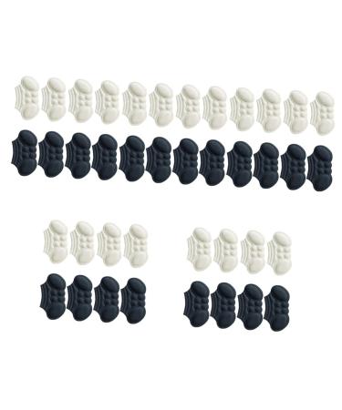 NOLITOY 20 Pairs Heel Half Size Pad Grips Pads Shoes Liner Insert Heeled Boots Back Heel Insert Shoe Inserts Shoes Too Big Inserts Protection Pad Microfiber Leather Anti Drop Heel