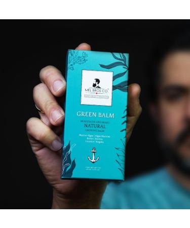 Natural Green Balm for Mustache & Beard Growth | Microalgae Biotin Keratin Herbal Extracts - 2oz / 60ml - Buy Online on GoSupps.com