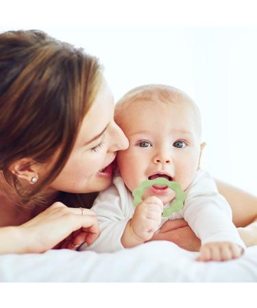 Buy BPA-Free Silicone Baby Toothbrush & Bite Ring Set | 2-Piece Dental Aid in Green & Pink Perfect Gifts for Newborns - Buy Online on GoSupps.com