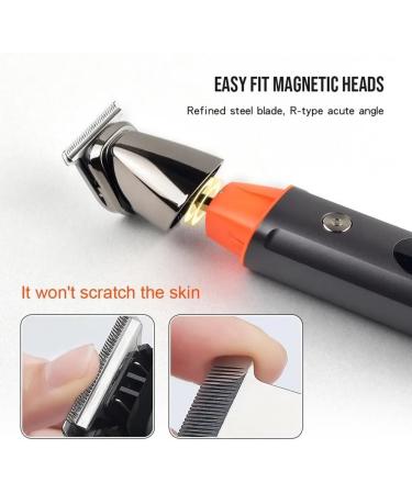 Pro Hair Clipper 5 in 1 Electric Beard Hair Trimmer for Men Grooming Kit Face Hair Clipper Body Trimmer Rechargeable Nose Ear Shaver Wet & Dry - Buy Online on GoSupps.com