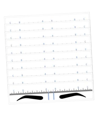 Housoutil 50pcs Eyebrow Positioning Ruler Stickers Eyebrow Template Eyebrow Positioning Tool Disposable Suite