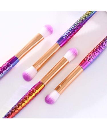 Cheeroyal Mermaid Fish Tail Eyeshadow Brush - Rainbow Makeup Brush for Contour Foundation & Blush (1 Piece) - Buy Online on GoSupps.com