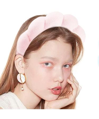 CEVILIA 3pcs Puffy Spa Headband Set for Women - Sponge Terry Towel Fabric Hair Band for Face Washing & Makeup (Black+Blue+Pink) - Buy Online on GoSupps.com