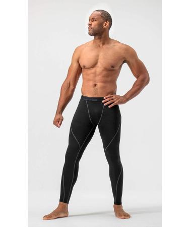 DEVOPS Men's Thermal Compression Pants - 2 or 3 Pack Athletic Leggings Base Layer Bottoms (Small) - Non-pocket, Black - Buy Online on GoSupps.com