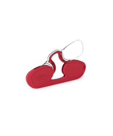 Nooz - Templeless reading glasses Unisex - Always at hand - Rectangular 6 colours / 5 diopters Red 2.5 x