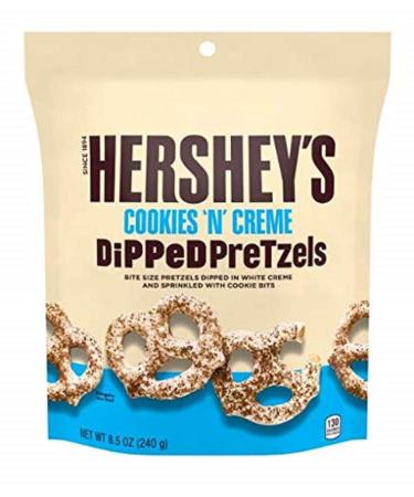 Hershey's Cookies 'N' Creme Dipped Pretzels - Pretzels for Cookies 'n' Cream, 1 Pack of 6 Bags (6 x 240 g)