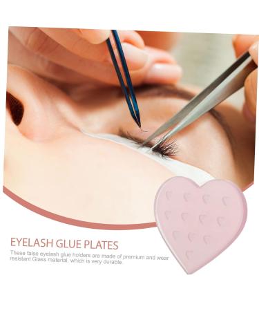 FRCOLOR Eyelash Adhesive Station - 3pcs Lash Glue Holder & Storage Pallet for Extensions - Pink Heart Tray - Buy Online on GoSupps.com