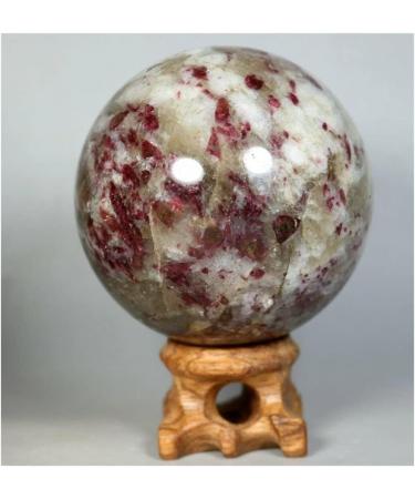 Natural Crystal Rough Natural Red Tourmaline Quartz Crystal Stone SphereBall - Buy Online on GoSupps.com
