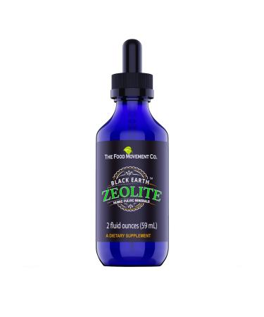The Food Movement Black Earth Zeolite with Humic Fulvic Acids Trace Minerals for Gut Health Immune Support - 2oz Liquid Drops Supplement