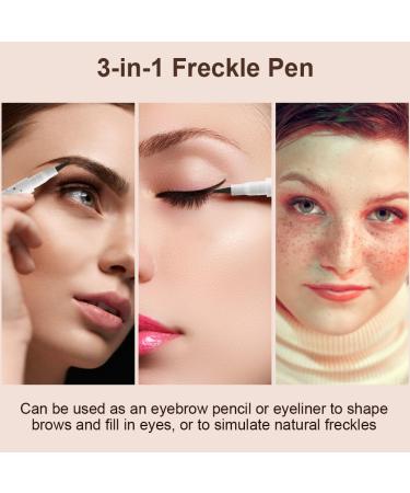LOPHE Natural lifelike freckles pen easy to color and waterproof freckles makeup pen soft and longlasting freckles pen for effortless sunkissed makeup fine felt tip designB Chestnut - Buy Online on GoSupps.com