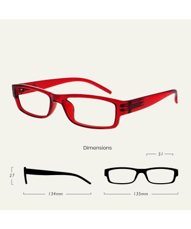 Unisex Ace Reading Glasses +3.50 Dioptres | The Reading Glasses Company | International Shipping Available - Buy Online on GoSupps.com