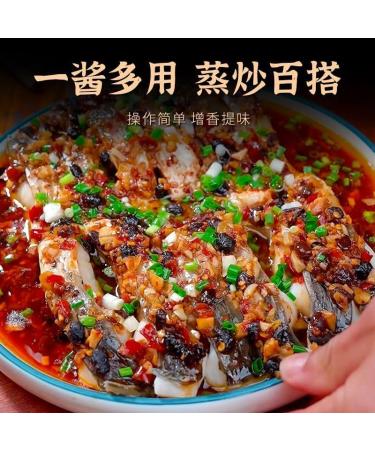 Hunan color pepper sauce garlic chopped pepper sauce mixed noodles seasoning instant vegetable pickles Chinese specialty snacks gifts spicy snack food (black bean sauce240g 1can) black bean sauce240g 1can - Buy Online on GoSupps.com