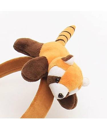 amangul Cute 3D Animal Hairhoop Plush Raccoon Hairband Funny Party Headband Birthday Party Headwear Women Face Washing Headband(Light Brown) - Buy Online on GoSupps.com