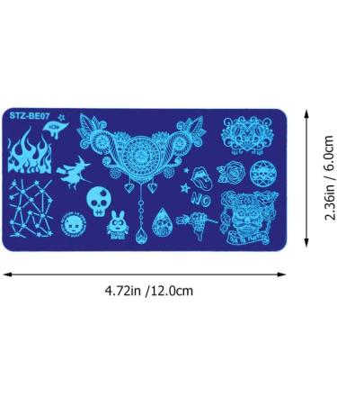 Lurrose 8-Piece Nail Art Stamping Plates - Ghost Skull & Pumpkin Designs for DIY Nail Decoration | International Shipping - Buy Online on GoSupps.com