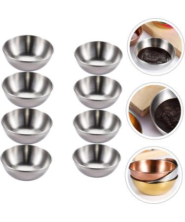 MAGICLULU 24 Pcs Silver Sauce Dish Dipping Sauce Seasoning Dish Stainless Steel 9x9cmx3pcs Silverx3pcs - Buy Online on GoSupps.com