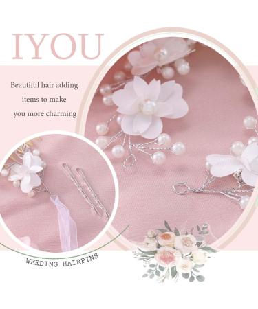 IYOU Floral Wedding Headband Ivory Pearl Headpiece Bridal Holy Communion Hair Accessories for Flower Girls - Buy Online on GoSupps.com