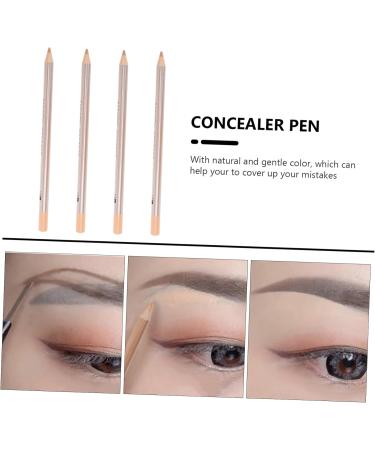 SKISUNO 4pcs Concealer Pen Makeup Concealer for Cover up Makeup Concealer Highlighter Stick Wooden Ivory - Buy Online on GoSupps.com