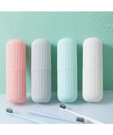 Beavorty Travel Toothbrush Cup & Toothpaste Container - Beige Toothbrush Holder Organizer (19.6x6cm) - Perfect for International Shipping - Buy Online on GoSupps.com
