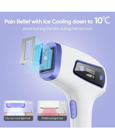 BONTECH IPL Hair Removal Device with Ice Cooling - Painless Laser Hair Removal for Women - Permanent, Precision Head, Long-lasting Results - Body & Face - White - Buy Online on GoSupps.com