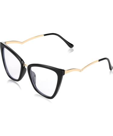 FEISEDY Blue Light Blocking Glasses - Stylish Cateye Computer Glasses for Women & Men | Black Frame B2914 53mm - Buy Online on GoSupps.com
