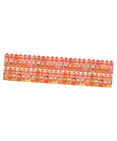 ABOOFAN 96 pcs Child Paper Cartoon Wallet Bag Money Bag Chinese Style Kids Wallet Lai Si Feng Festive red envelopes red Wallet Piggy Bank Three-Dimensional New Year Kids Purse aldult