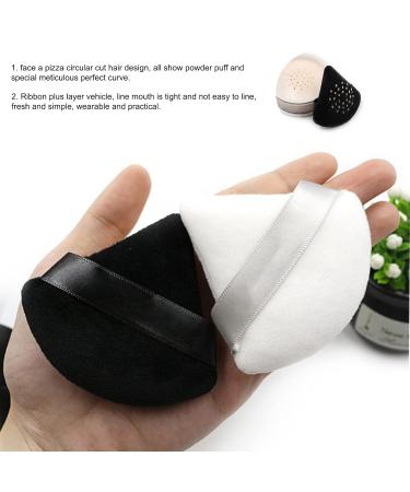 Triangle Makeup Powder Puff Set - 4 Reusable Washable Face Sponges for Loose Powder & Foundation - Black Makeup Tools - Buy Online on GoSupps.com
