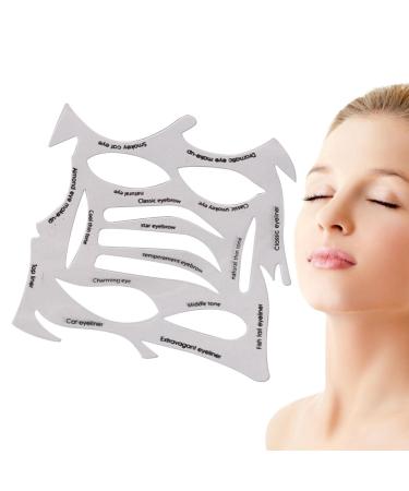 10 Eyeliner Stencils - Cat Eye Makeup Template Stickers - Eyeshadow Eyeliner Brow Stencil Kit Quick Makeup Tool Pads for Beginners Uaxiu 10 Pcs 01