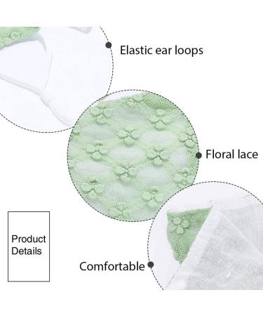 YBSHIN Wedding Lace Mask | Floral Mouth Shield for Women & Girls | Masquerade B-Green Shop Internationally - Buy Online on GoSupps.com
