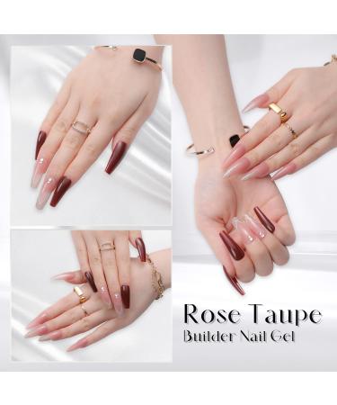Aokitec 7-in-1 Builder Nail Gel - 15ML Strengthener Gel for Extension & Rhinestone Base Coat - UV LED Gel Nail Polish - Rose Taupe - Buy Online on GoSupps.com