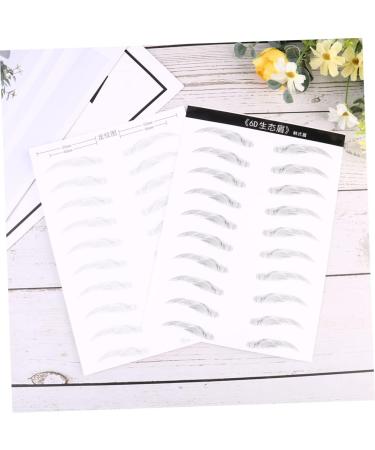 Baluue 2 Pairs Artificial Eyebrow Patch Dual-ended Eyebrow Pencil Simulation Eyebrow Clear Brow Gel Tear - Buy Online on GoSupps.com