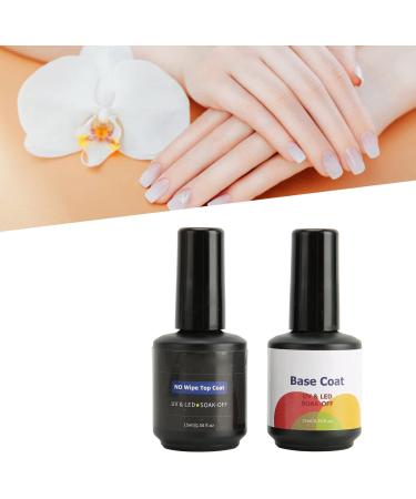 Nail Top Coat Base Coat Set Professional Nail Salon Long Lasting Shine Finish Clear Nail Art Base Top Coat - Buy Online on GoSupps.com