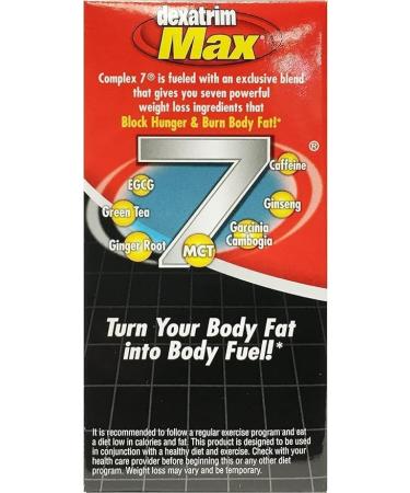ILIOS Dexatrim Max Complex-7 | Diet Pills to Lose Weight - 7 Powerful Ingredients to Reduce Hunger & Body Fat Fat Burner Supplements Weight Loss Pills for Women & Men 1 Pack w/ 60 Capsules - Buy Online on GoSupps.com