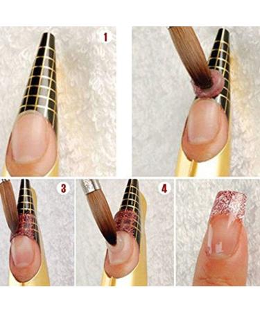 Profico Nail Modeling Template - 100 Self-Adhesive Gel & Acrylic Nail Stencils in Pink | Perfect for Nail Extensions - Buy Online on GoSupps.com