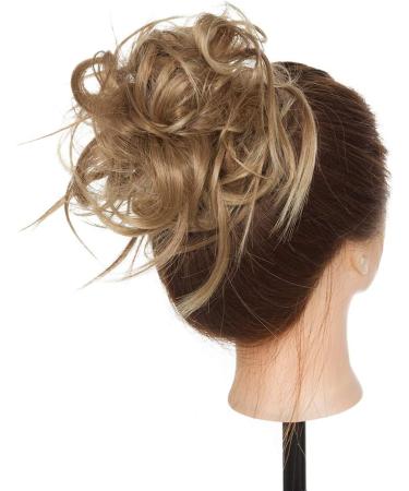 Tousled Updo Hair Pieces Messy Bun Hair Scrunchies Extensions Hair Piece Ponytail With Elastic Rubber Hair Extensions for Women Light Brown to Ash Blonde - Buy Online on GoSupps.com
