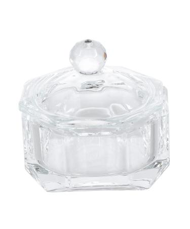 Nail Art Crystal Cup Crystal Dappen Dish Dappen Monomer Dish Crystal Nail Art Cup Liquid Powder Dish Nail Art Brush Glass Mug with Lid Crystal Glass K5 Manicure Plate