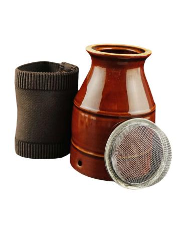 Frcolor 1st cupping Moxibusion glass stock holder Moxatopf Moxa can MOXA massage pot MOXA burner pot multi-purpose Moxibustion soften one-piece massage device Moxibuspot ceramic