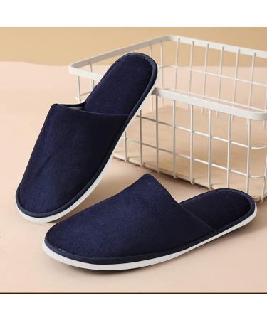 Buy Jomix Unisex Washable Terry Slippers - 2 Pair Set for Guests | Travel & Hotel Use | Rustchfeste 36/37 EU | Lightweight Bathing Shoes - Blue - Buy Online on GoSupps.com