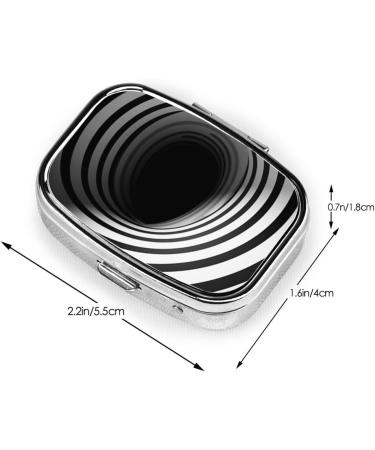 Buy Black and White Printed Square Pill Box | Portable Medicine Organizer for Travel - Buy Online on GoSupps.com