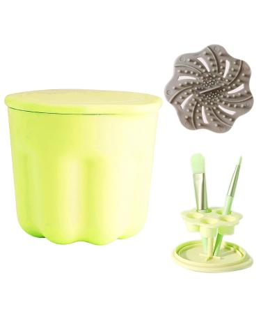 Buy EYERIYO Multifunctional Brush Cleaning Cup & Mat - Portable Travel Scrubber for Brushes - Ideal Gift in Yellow - Shop Now - Buy Online on GoSupps.com