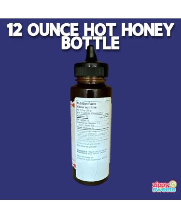 ZippySweets - Hot Honey Infused with Chilies (340g) - Spicy Honey with Bonus Dipping Cup - Premium Chili Infused Honey Perfect for Drizzling Dipping Cooking and Marinades - Buy Online on GoSupps.com