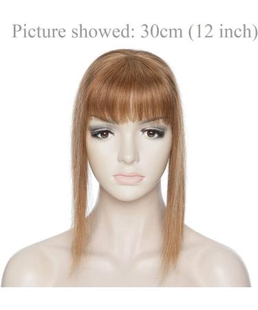12" Hair Toppers with Fringe for Thinning Hair Women Real Hair #6 Light Brown (35g) - Buy Online on GoSupps.com