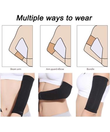 Buy Arm Shaper for Women - Compression Arm Sleeves for Weight Loss & Toning - 2 Pair Black - Upper Arm Recovery Support - Buy Online on GoSupps.com